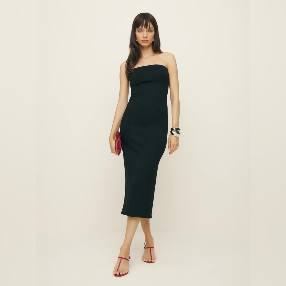 Reformation Amber Knit Dress Black - Size S